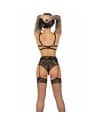 LIVCO CORSETTI FASHION POJZON LC 90670 SUJETADOR MEDIAS LIGUERO PANTY NEGRO