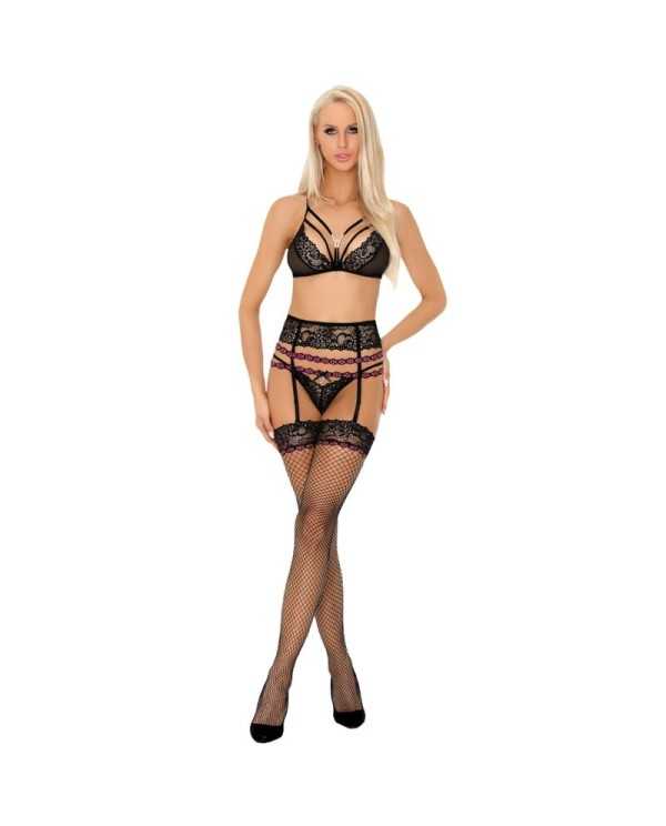 LIVCO CORSETTI FASHION SNEHANA LC 90443 SUJETADOR LIGUERO PANTY NEGRO