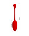 PRETTY LOVE KNUCKER HUEVO VIBRADOR RECARGABLE ROJO