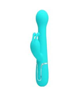 PRETTY LOVE - DEJON VIBRADOR RABBIT 3 EN 1 MULTIFUNCIÓN VERDE AGUA