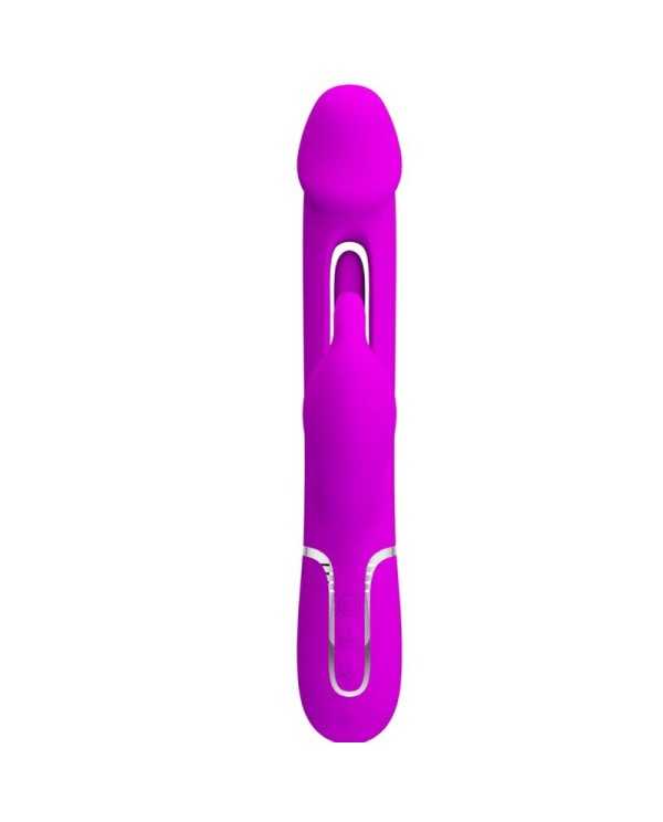 PRETTY LOVE KAMPAS VIBRADOR RABBIT 3 EN 1 MULTIFUNCIoN CON LENGUA VIOLETA