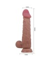 PRETTY LOVE SLIDING SKIN SERIES DILDO REALiSTICO CON VENTOSA PIEL DESLIZANTE MORENO 24 CM