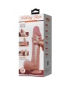 PRETTY LOVE SLIDING SKIN SERIES DILDO REALiSTICO CON VENTOSA PIEL DESLIZANTE MORENO 24 CM