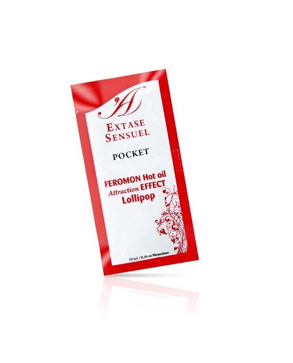 EXTASE SENSUAL ACEITE MASAJE EFECTO CALOR FEROMONAS PIRULETA 10 ML